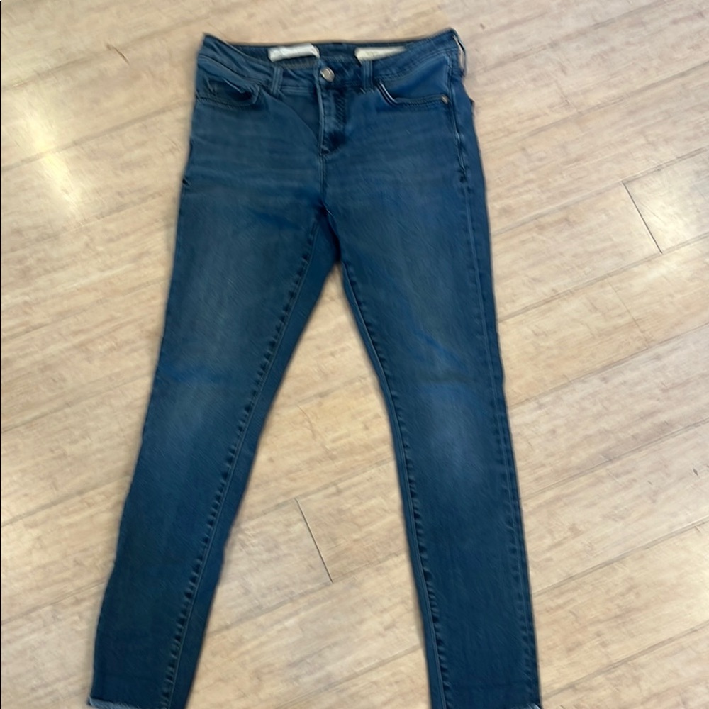 Pilcro and the Letterpress Blue Skinny Jeans